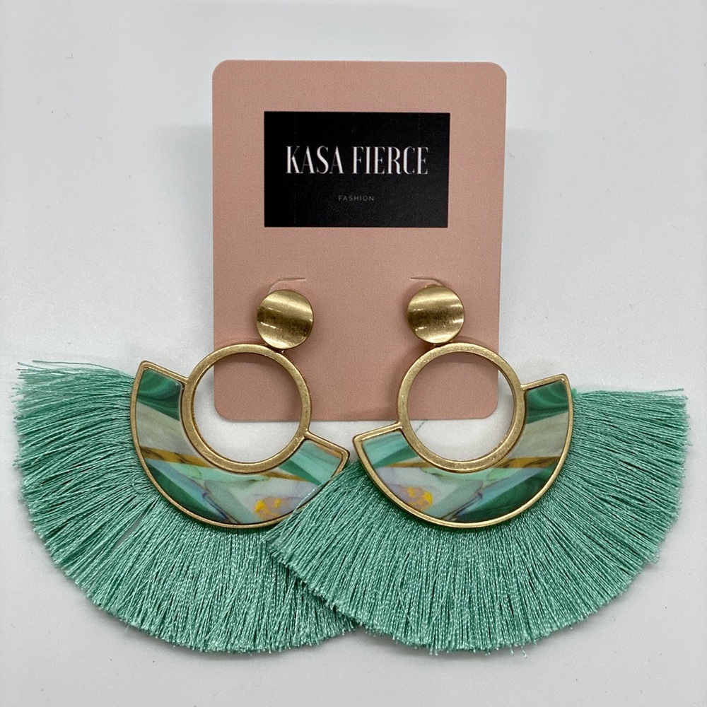 Boho Fan Tassel Earrings